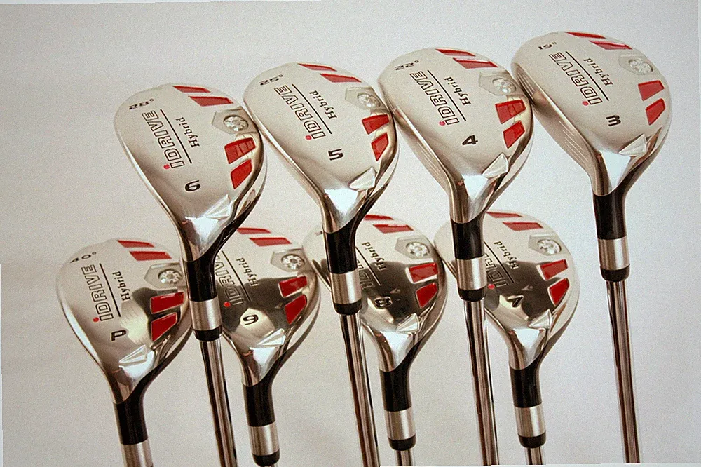 LEFT HANDED idrive ALL TRUE HYBRIDS 3-9 + PW GRAPHITE LH RESCUE JUMBO GRIPS SET