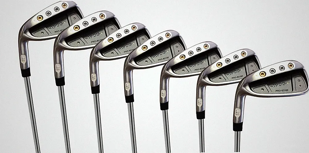LEFT HANDED New Mens +1" Big Tall Pro Edge Golf Clubs Iron Set #4-PW STIFF STEEL