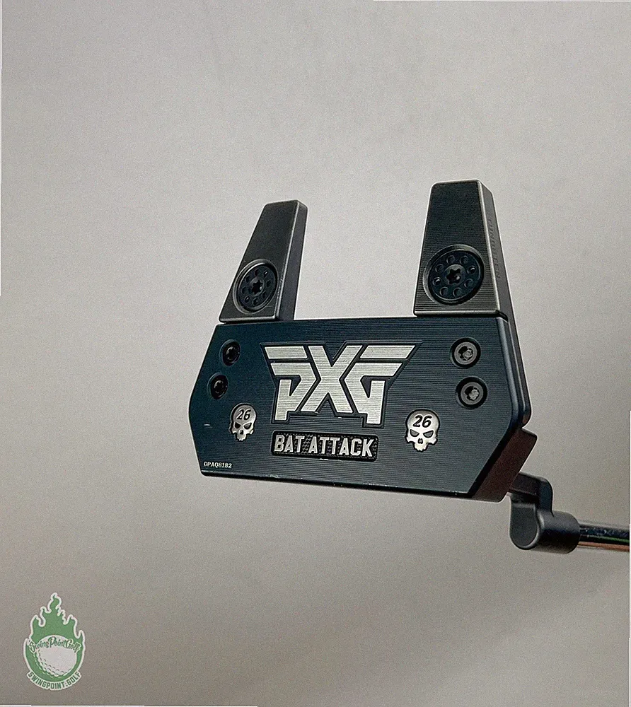 Left Handed PXG Battle Ready Bat Attack 35.5" Putter Black Graphite/Steel Golf