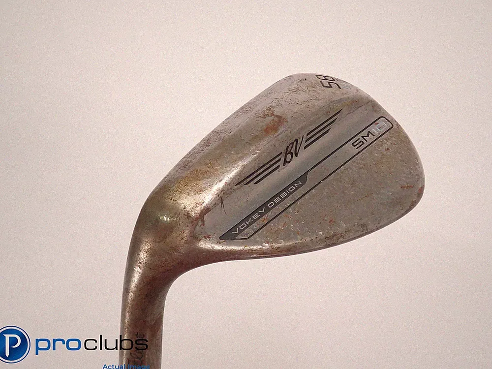 Left Handed Titleist Vokey SM10 Raw 58*(4*) Wedge - Dynamic Gold Stiff - 518444