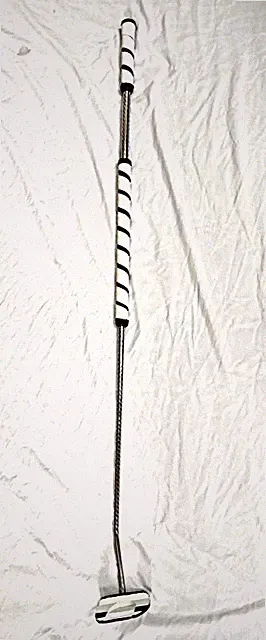 LEFTY! EGK STRIPES CENTER SHAFT LONG PUTTER,BROOM STICK TYPE, 44"-47", COVER