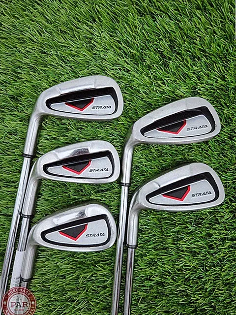 LEFTY STRATA IRON SET 6-PW STIFF STOCK STEEL GOOD