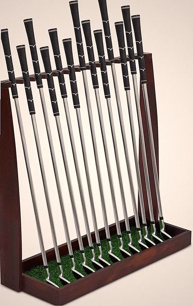 Lenwen Wooden Golf Putter Stand Rack