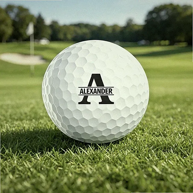 Letter A-Z With Custom Name Pre-Inked Stamp for Golf Ball