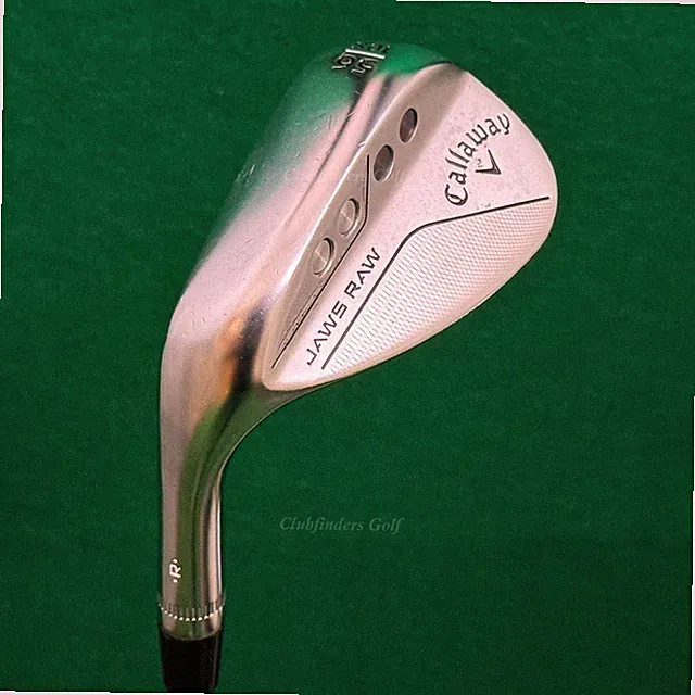 LH Callaway Jaws Raw Chrome 56-10S 56° Sand Wedge NS Pro Zelos 8 Steel Regular