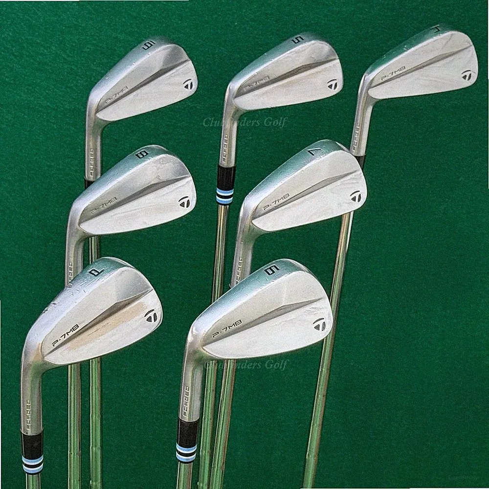 LH TaylorMade P-7MC 2020 Forged 4-PW Iron Set KBS Tour 130 Steel Extra Stiff