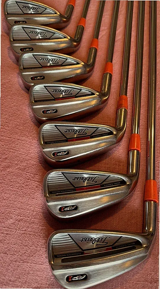 LH Titleist AP1 Iron set 5-AW Left Handed irons Precision Rifle 5.5 Stiff shafts