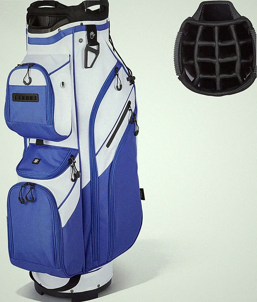 Lightweight 2-in-1 Golf Cart Bag with 15-Way Divider & Dual Straps