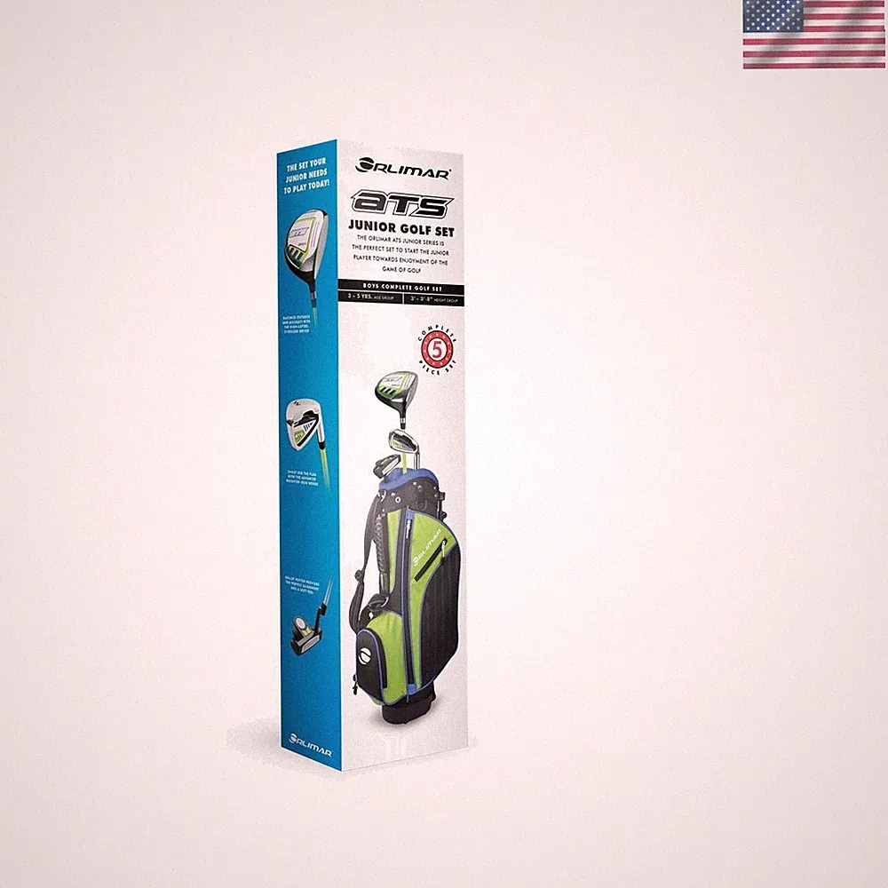Lightweight 3 Club Kids Golf Set with Stand Bag for Young Beginners (3-5 )