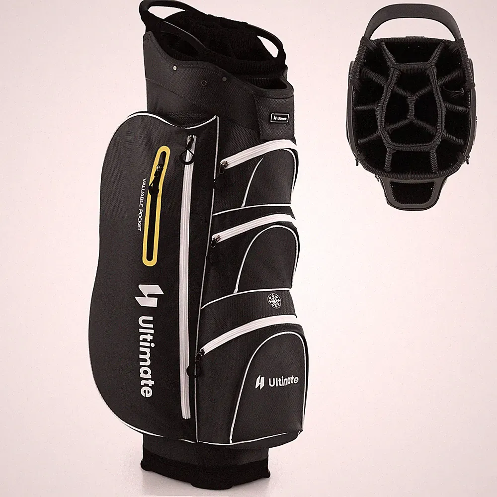 Lightweight Golf Cart Bag Golf Club Bag w/ 15 Way Top Dividers 7 Pockets