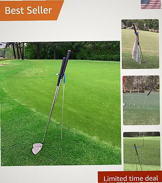 Lightweight Stainless Steel Golf Club Stand - Ideal for Left-Handed Players