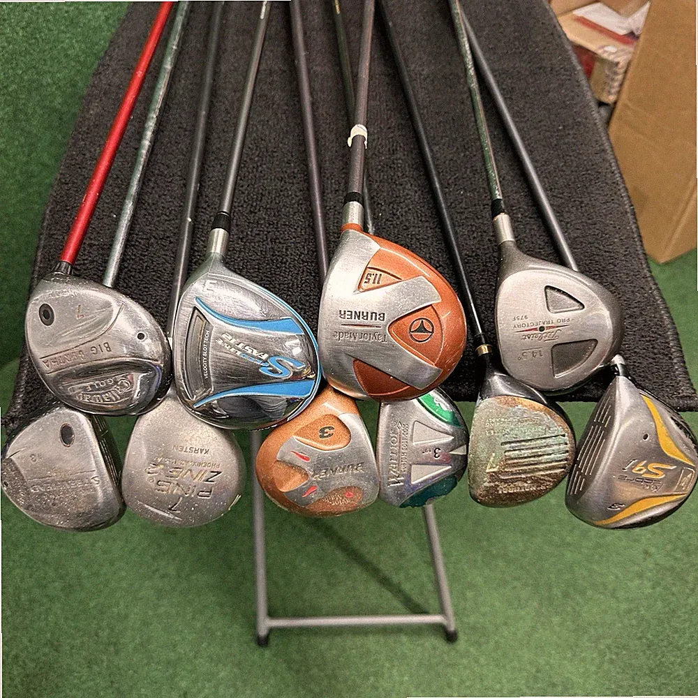 Lot of 10 Golf Club Woods Mixed Lofts & Flexes Ping Callaway TaylorMade