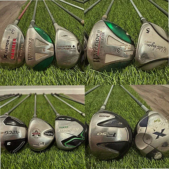 Lot of 10 Golf Hybrid Wood Callaway Cobra Warrior Mizuno All Flexes RH LH