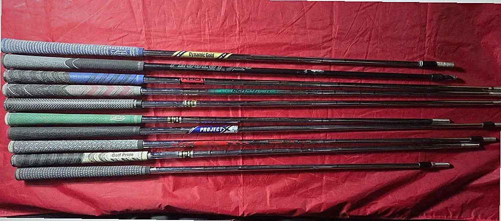 Lot of 10 Iron Shafts - Project X, KBS, Dynamic Gold, N.S Pro