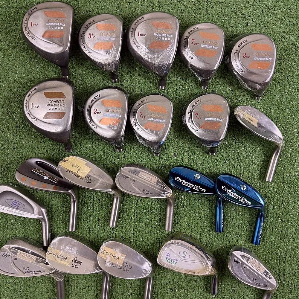 Lot of 21 Vintage Club Heads Woods Wedges Professional Open Orlimar