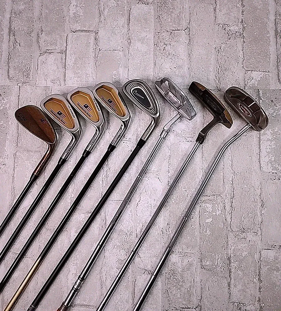 Lot of 8 Golf Clubs-Assorted Lofts & Flexes-Irons/Putters/Wedge Right Handed