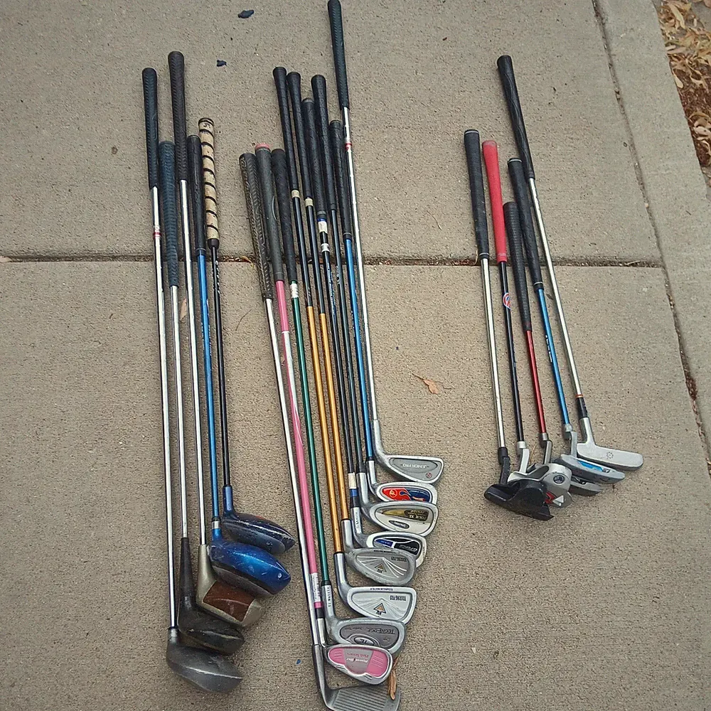 Lot of Kids Golf Clubs All Age Ranges Woods Irons & Putters Juniors Jrs
