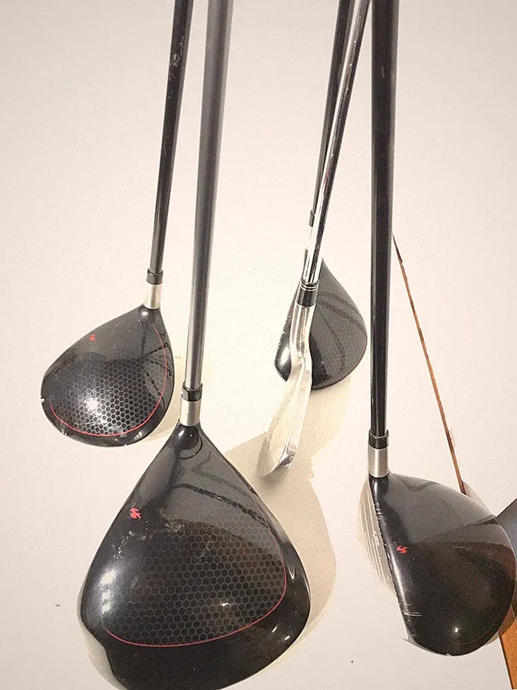 Lot TaylorMade Burner Superfast (4) Drivers & (1) iron LEFT HANDED Golf Clubs