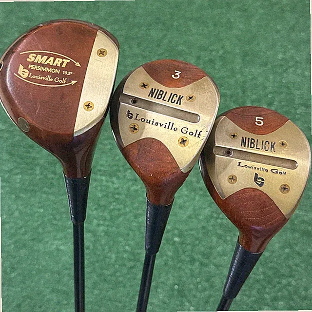 Louisville Golf Smart Persimmon Driver 10.5* Niblick 3 & 5 Woods REM-Z R-Flex RH