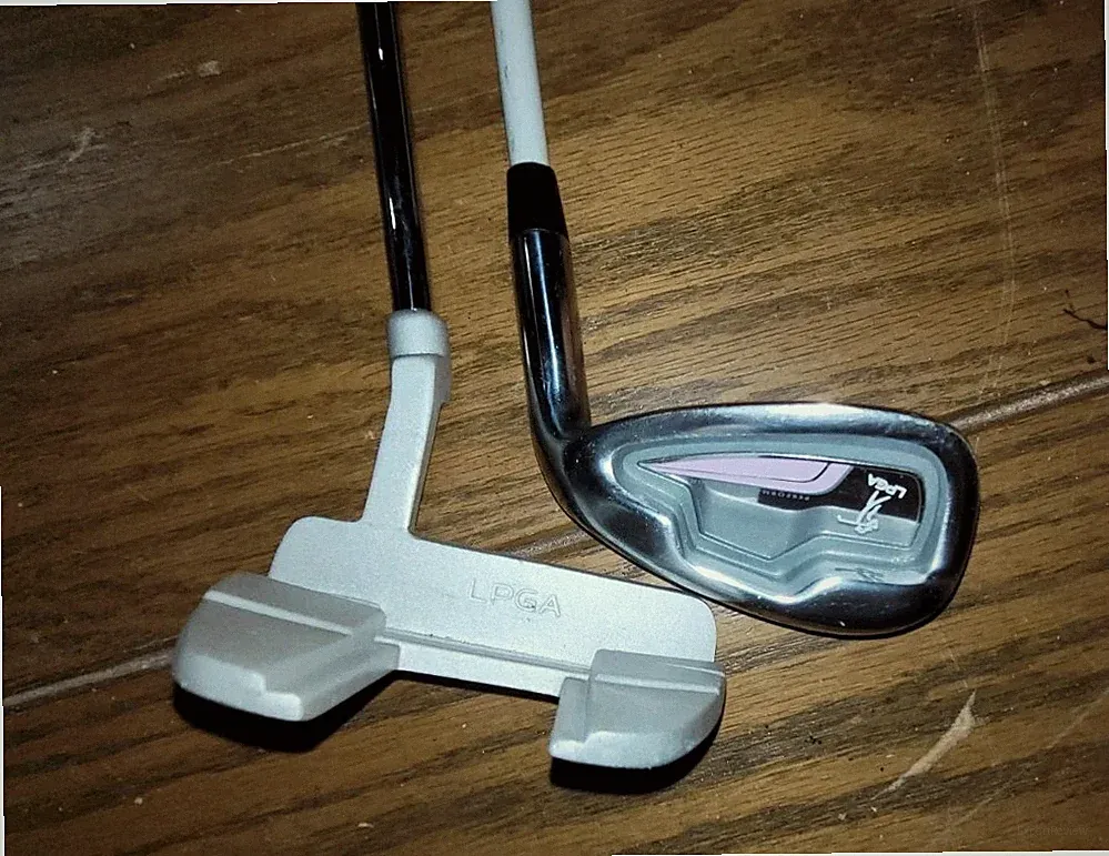 LPGA Junior Golf Club Lot Iron & Mallet Putter Youth Ladies White Grip RH
