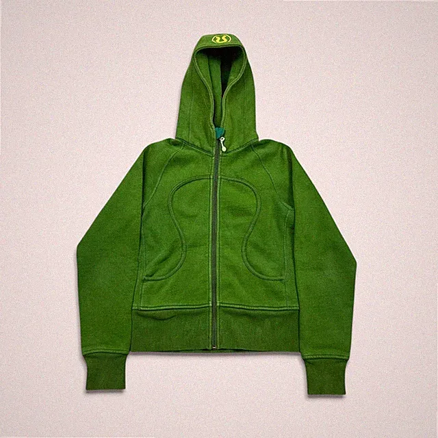 Lululemon Scuba Hoodie Womens Size 4 Green Full Zip Sports Hooded Sweatshirt