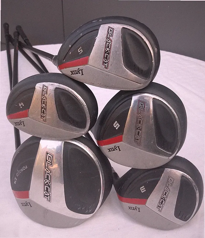 Lynx Black Cat 3 4 5 Wood Set 4 5 Hybrids Graphite Regular Flex Golf Right Hand