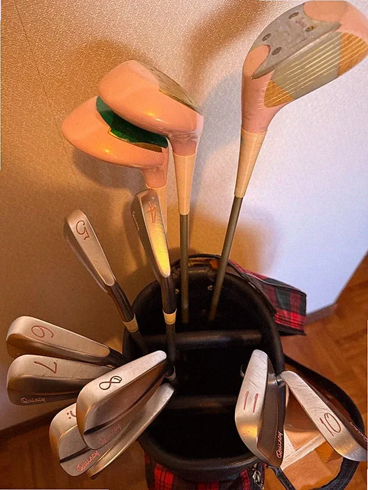 Lynx Quincy Ladies Golf Club Set Pink w/ Tartan Carry Bag Used Beginner