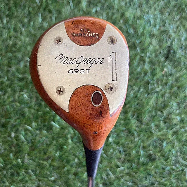 MacGregor 693T 1 Wood Persimmon Driver Stiff Flex Right 44" Vintage Golf