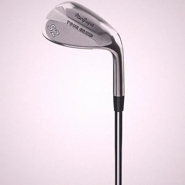 MacGregor Golf Tour Grind Milled Face Golf Wedge, Chrome, Mens Right Hand