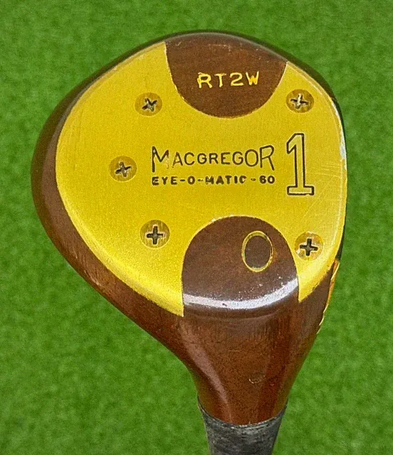 MacGregor Golf Tourney RT2W Eye-O-Matic 60 Persimmon Driver Right Handed Steel