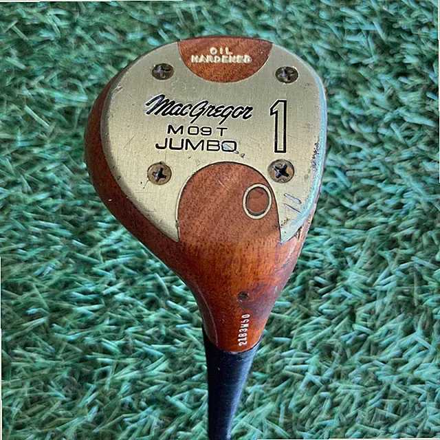MacGregor M09T Jumbo Driver 1 Wood Oil Hardened Persimmon Stiff Flex Steel RH