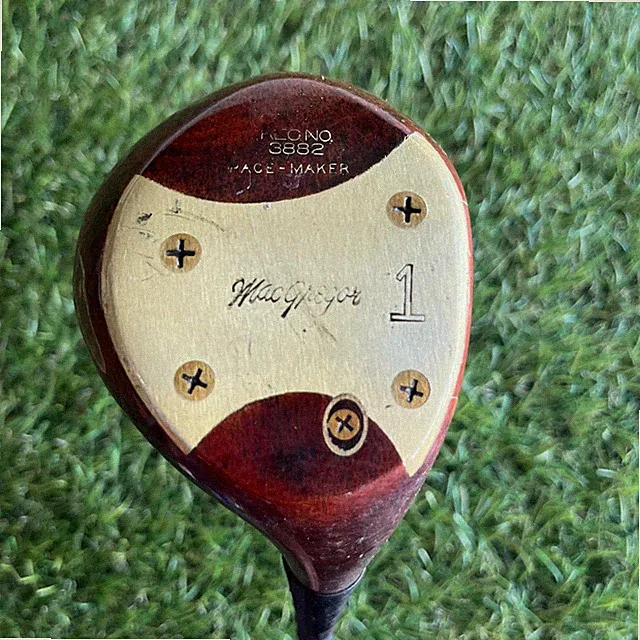 Macgregor Pace-Maker 1 Wood Persimmon Driver Right Leather Grip 43.5" Vintage