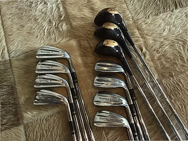 MacGregor Tourney + FMT Golf Irons 3-PW and Woods Set -Medium Firm Steel Shafts