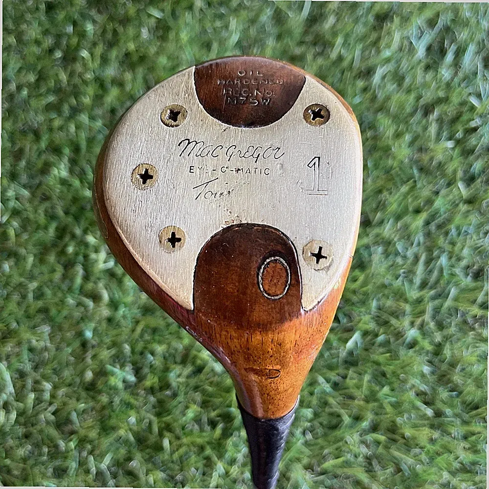 Macgregor Tourney Persimmon M75W Eye O Matic 1 Wood Driver Right Vintage 44"