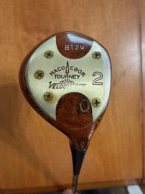 MacGregor VELOCITIZED Tourney BT2W Persimmon #2 Wood Original Leather Grip