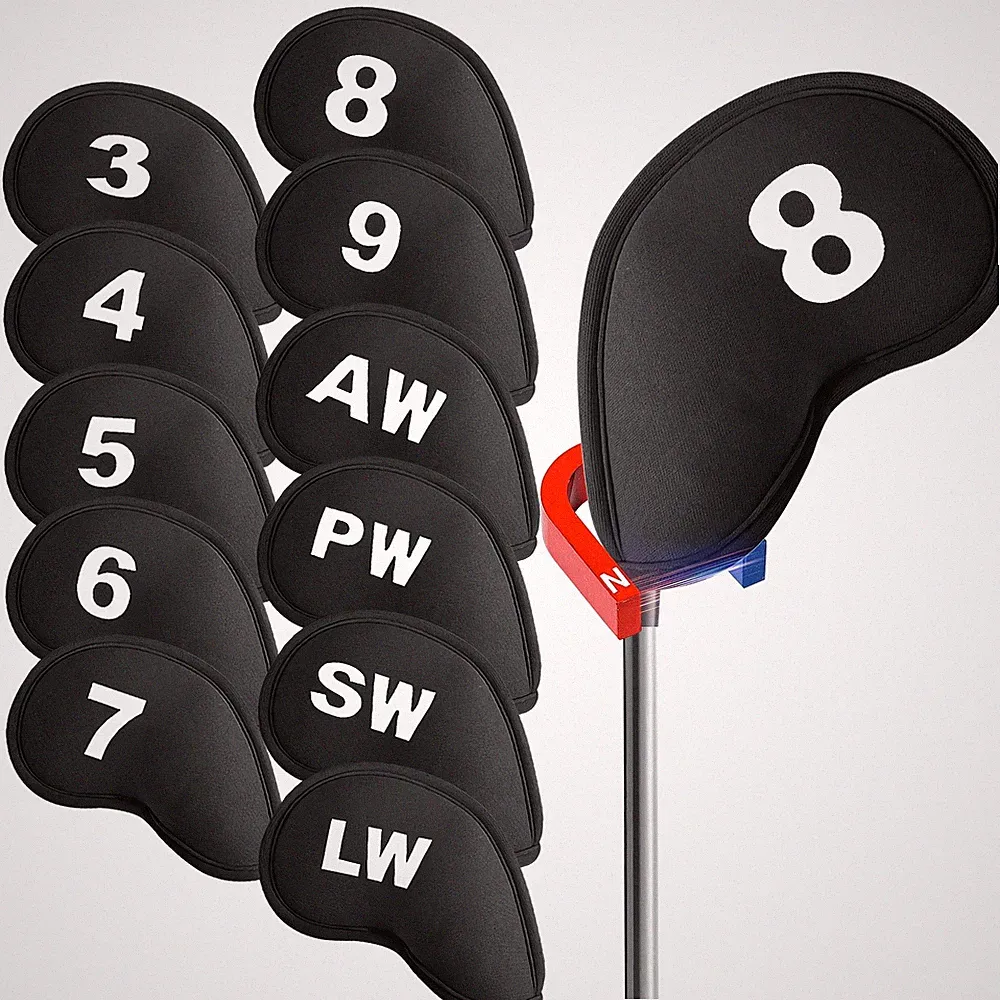Magnetic Golf Club Head Covers Value 11 Pack for Iron & Wedge, Premium Neoprene