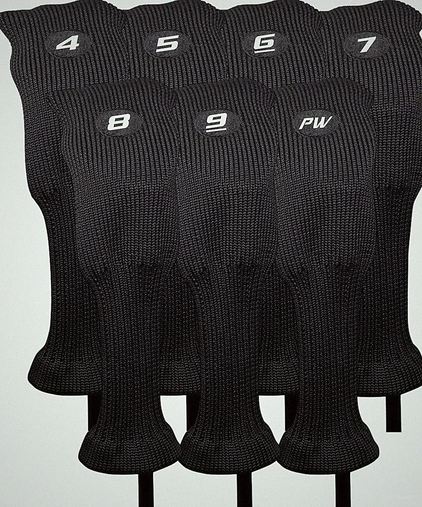 Majek Golf All Hybrid Black Acrylic #4 5 6 7 8 9 PW Head Covers Golf Club Set