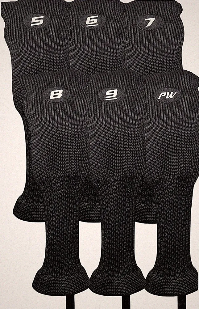 Majek Golf All Hybrid Black Acrylic Headcover Set 5-PW
