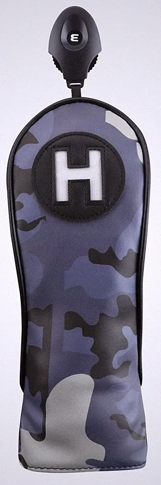 Majek Golf Club Blue and Black Camo Head Cover #H Hybrid