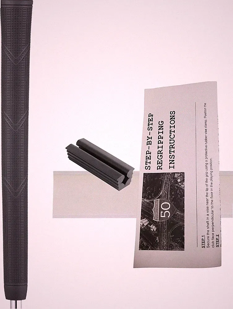 Majek Golf Grips SUPER Jumbo XL Arthritic Black NO LOGO (1 Grip, Tape, Clamp)