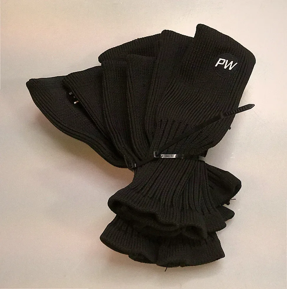 Majek Golf Knit Club Head Covers Set 8 piece 3, 4, 5, 6, 7, 8, 9, PW - Black