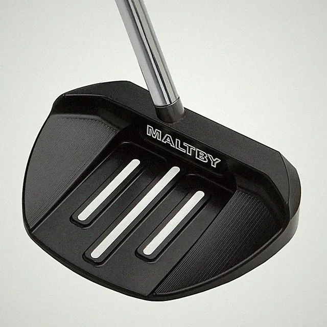 Maltby Pure-Track PTM-5+ Tour Milled Center Shafted Black Chrome Putter Head