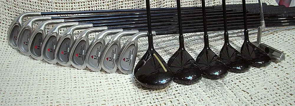 Master Grip BLACK STEEL~MASTER Complete 15Pc Club Set RH ~ Reg Graphite Shafts