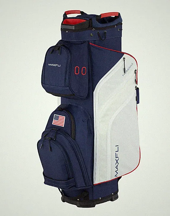 Maxfli 2026 Honors 14-Way Golf Club Cart Bag - Red/White/Blue - USA FLAG