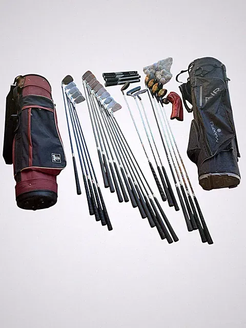 Maxfli AIR Golf Club Set Irons Woods Putters Steel Shafts 2 Bags Balls