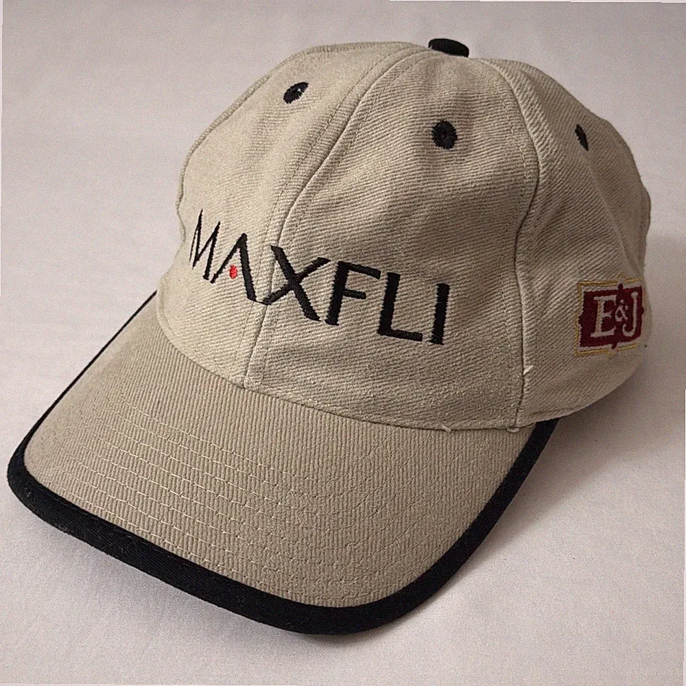 Maxfli Golf Hat Cap Adult Strapback One Size Khaki Tan Embroidered Logo Fit Nice