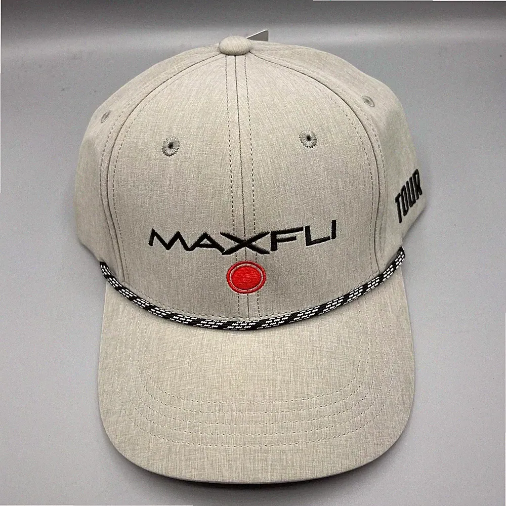 Maxfli Golf Hat Men Gray Braided America Snap Back Cap New