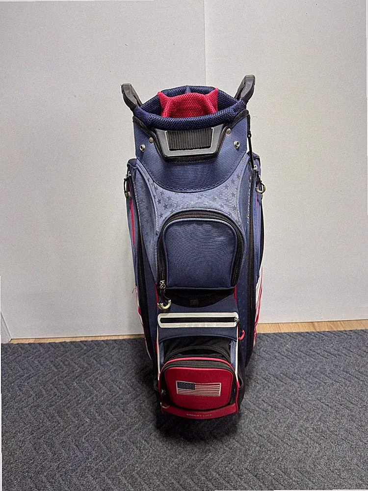 Maxfli Golf Honors+ USA Cart Bag - 14-Way Divider - Red/White/Blue