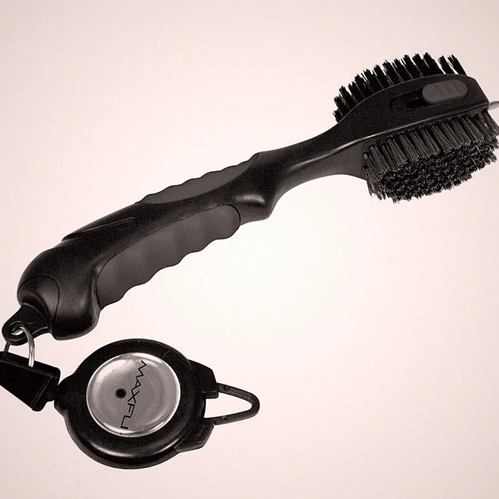 Maxfli Groover Golf Club Cleaning Brush Retractable Clip For Woods & Iron New!