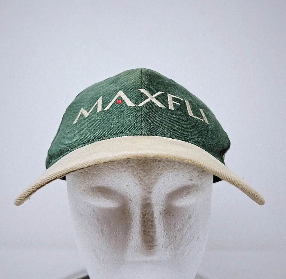 Maxfli Hat Cap Baseball Strap Back One Size Green Mens Heritage Golf Twill